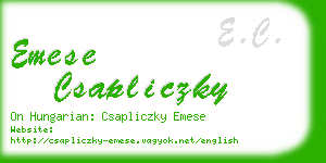 emese csapliczky business card